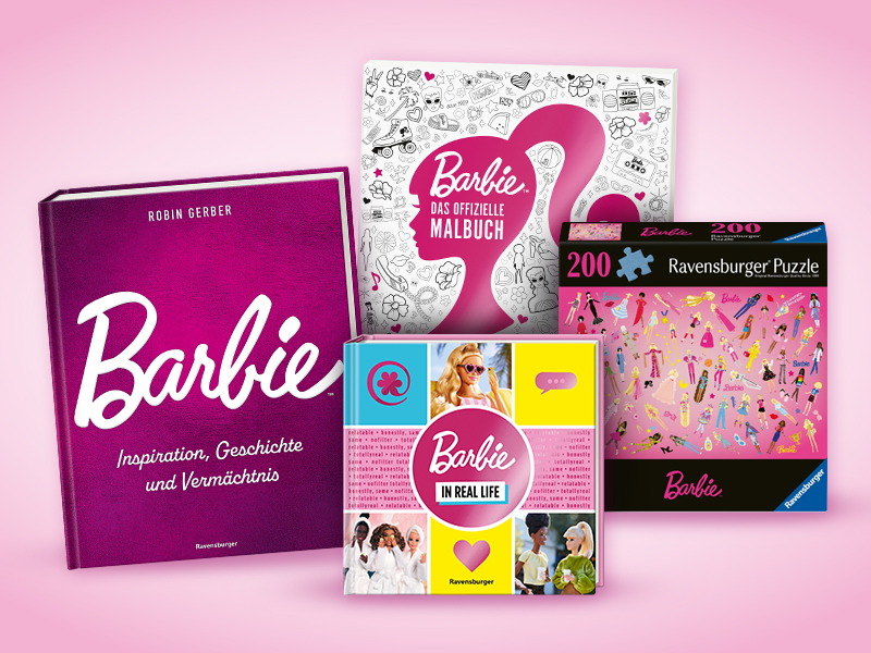 Barbie-Set mit Buch, Malbuch und Puzzle